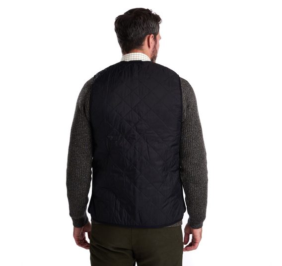 Gesteppte Thermoweste für Wachsjacken Barbour - Schwarz