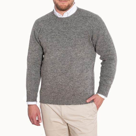 Jamieson's Saddle Shoulder Jumper — Grey