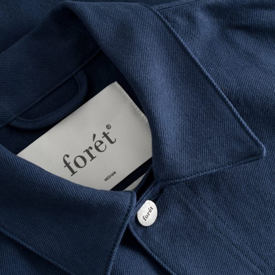 forét Angler Club Overshirt — Navy