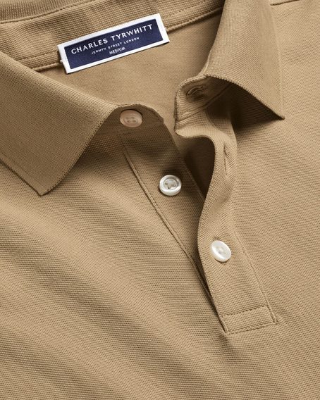 Charles Tyrwhitt Pique Polo — Tan