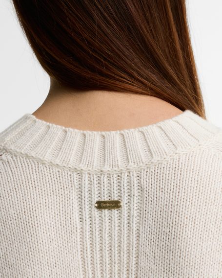 Barbour Gaia Knitted Jumper — White
