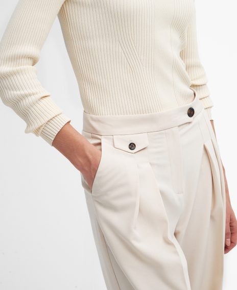 Barbour Francis Wide Leg Trousers — Eggshell