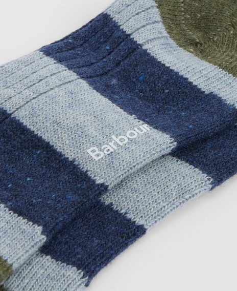 Barbour Houghton Stripe Socks — Blue Stone