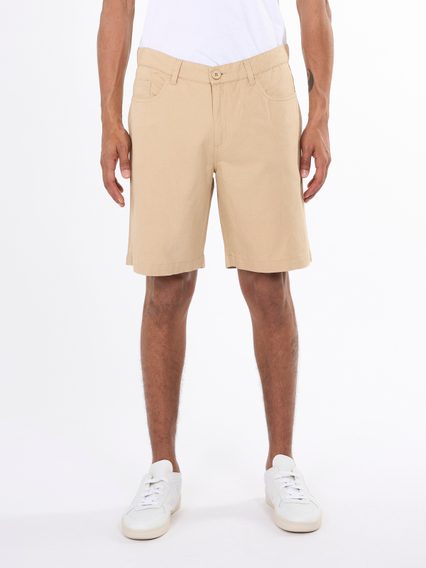 Einfarbige Shorts Knowledge Cotton Apparel — Safari