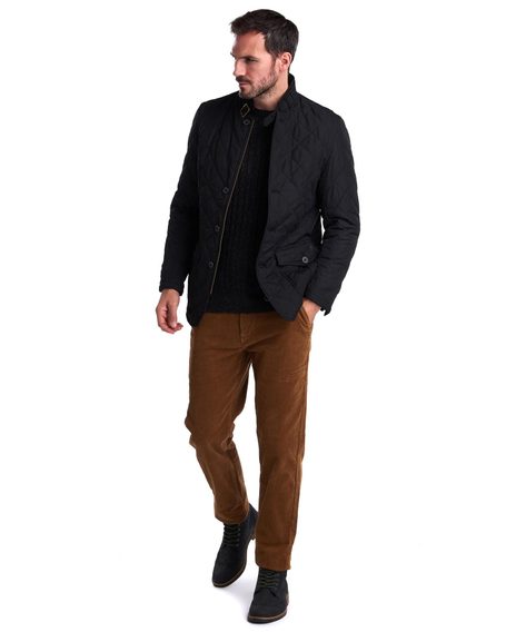 Barbour Neuston Stretch-Cord Trousers — Dark Honey