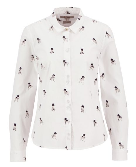 Barbour Brambles Tailored Long-Sleeved Shirt — Dog Print