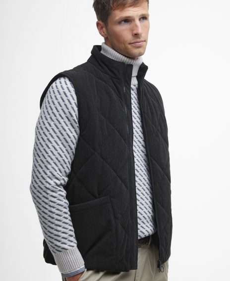 Barbour Cord Liddesdale Gilet — Classic Black