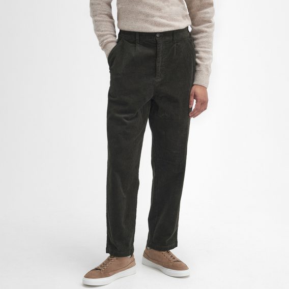 Barbour Stretch Cord Relaxed Trousers — Forest