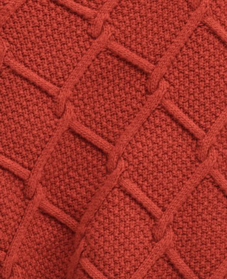 Barbour Burne Roll Neck Knitted Jumper — Spiced Pumpkin