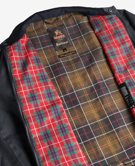 Barbour Porton Wax Jacket — Classic Navy