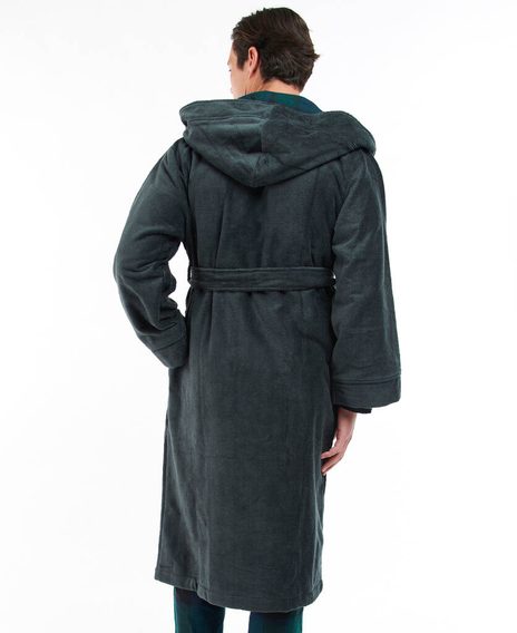 Bademantel aus Baumwolle Barbour Angus Dress Gown - Charcoal