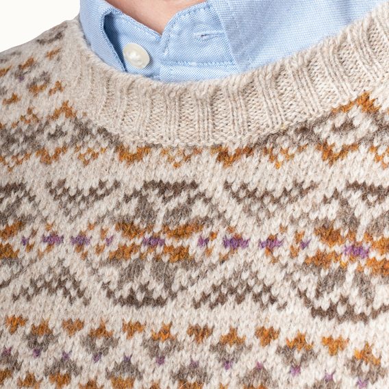 Jamieson's Fair Isle Jumper — Stone