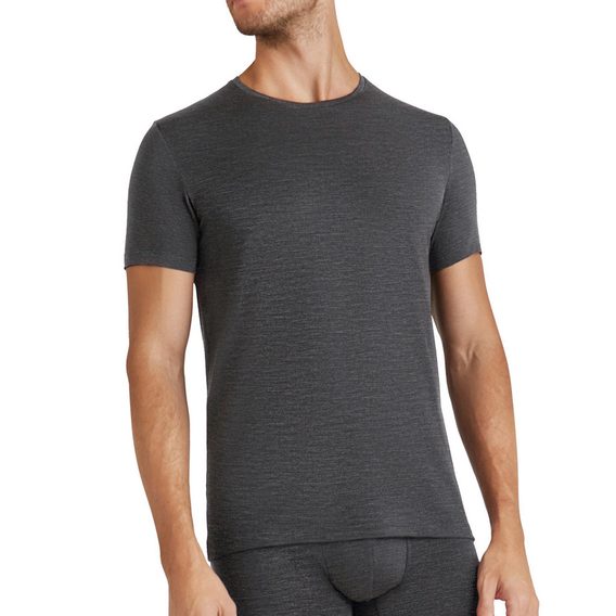 Falke ClimaWool Daily T-Shirt — Dark Grey