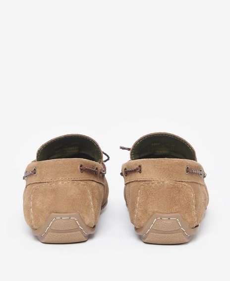 Barbour Jenson Driving Shoes — Taupe Suede