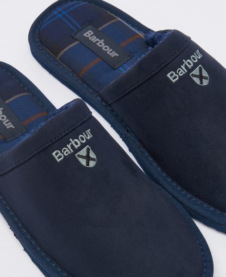 Barbour Everitt Mule Slippers — Navy