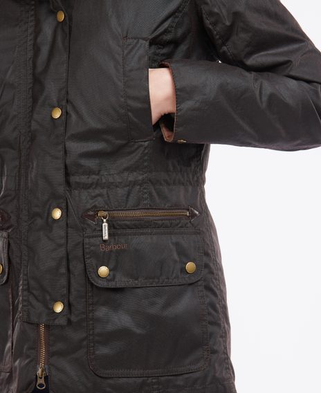 Barbour Kelsall Waxed Cotton Parka Jacket — Rustic