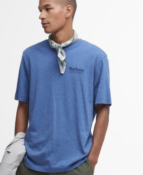 Barbour Thornley Relaxed Graphic T-Shirt — Chambray