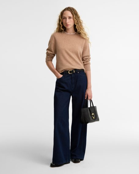 Barbour Penwood Cashmere Knitted Jumper — Beige