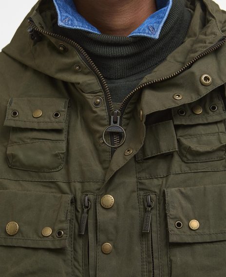 Barbour × TO KI TO Field Utility Casual Jacke — Dunkelgrün