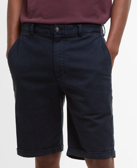 Barbour Washed Twill Chino Shorts — Dark Navy