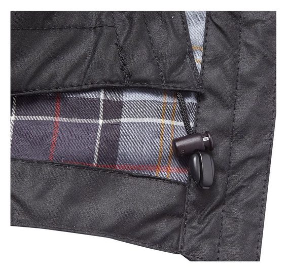 Barbour Waxed Cotton Hood — Black