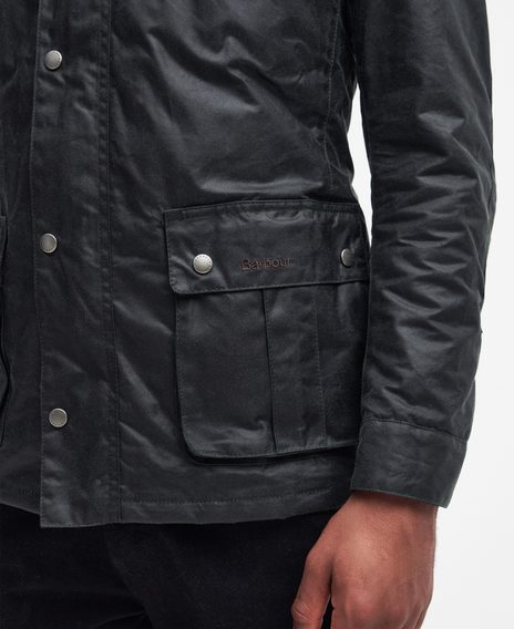 Barbour International Duke Wax Jacket — Sage