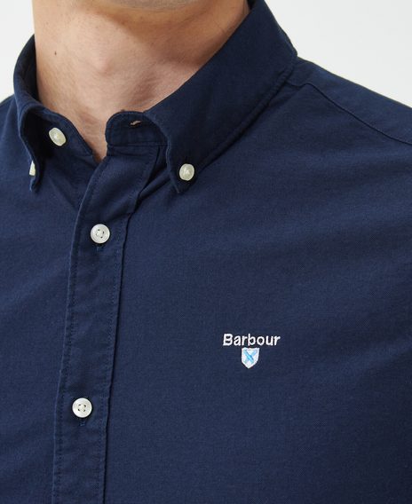 Barbour Oxford Tailored Long-Sleeved Shirt — Navy