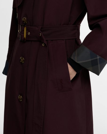 Barbour Antonella Showerproof Trench Coat — Fig