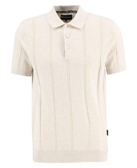 Barbour Wellburn Knitted Polo Shirt — Oatmeal
