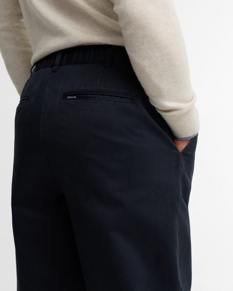 Barbour Yorklane Twill Trousers — Dark Navy