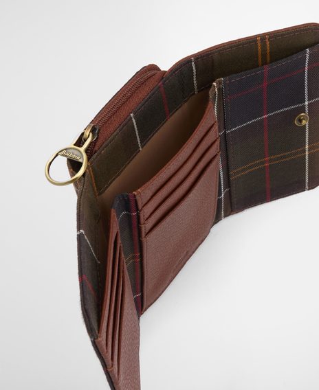 Barbour Rosa Leather French Purse — Brown