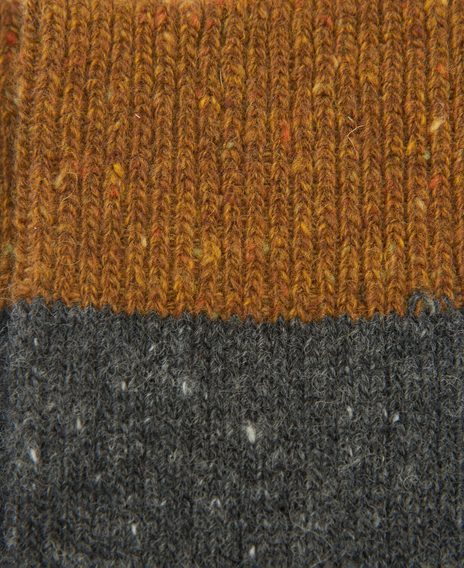 Barbour Houghton Socks — Charcoal/Ochre