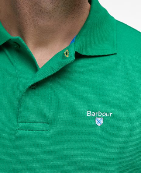 Barbour Active Tailored Fit Poloshirt — Hedge Green