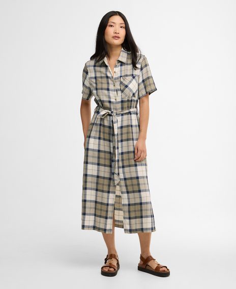 Barbour Fern Midi Dress — Dress Navy Tartan