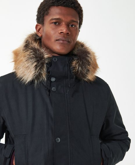 Barbour Ripley Waterproof Parka Jacket — Classic Black