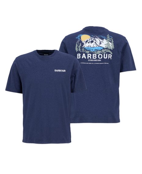 Barbour Perham Grafik T-Shirt — Indigo