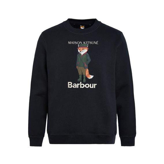 Barbour × Maison Kitsuné Beaufort Fox Sweatshirt — Black