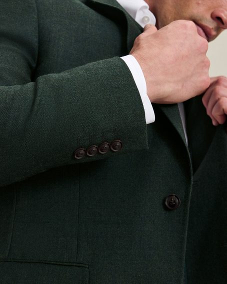 Charles Tyrwhitt Wool Textured Jacket — Forest Green