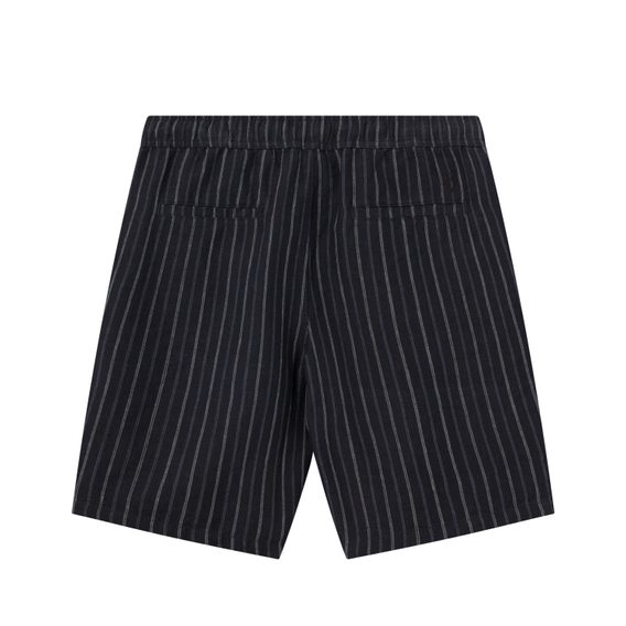 Leinenshorts Knowledge Cotton Apparel — Stripe Navy