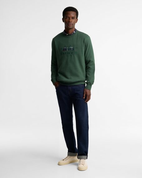 Barbour Evergreen Crew Neck Sweatshirt — Sycamore