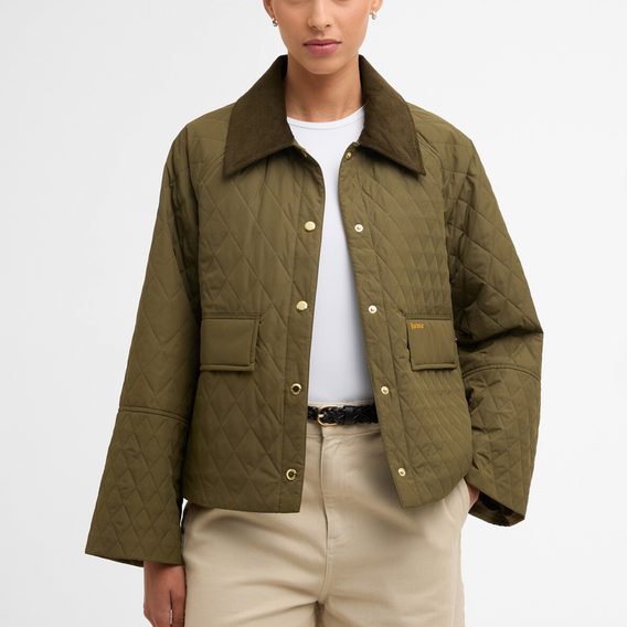 Barbour Kirby Quilted Jacket — Ivy Green