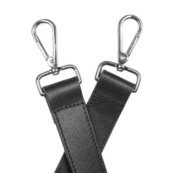 John & Paul Taschenriemen aus Leder – schwarz