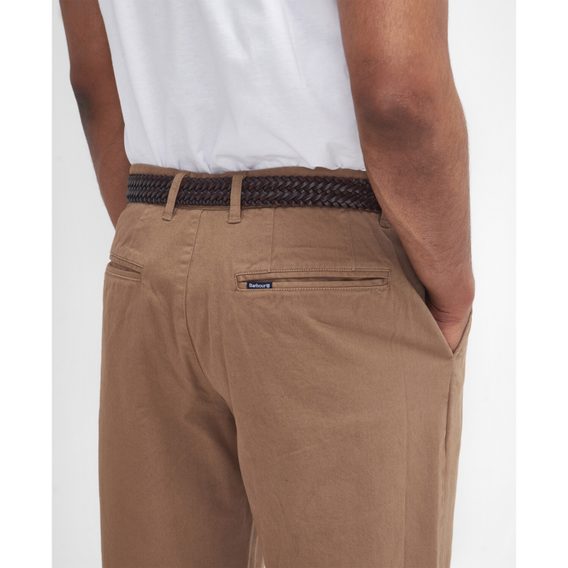 Barbour Washed Stretch Tailored Trousers — Stone