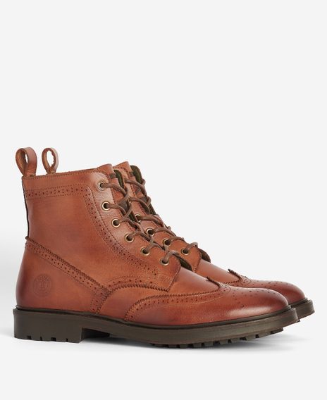 Barbour West Brogue Boots — Tan