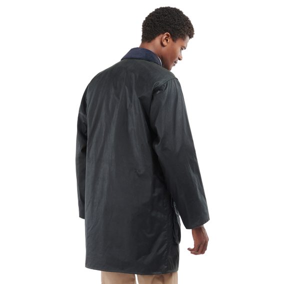 Barbour Border Wax Jacket — Navy