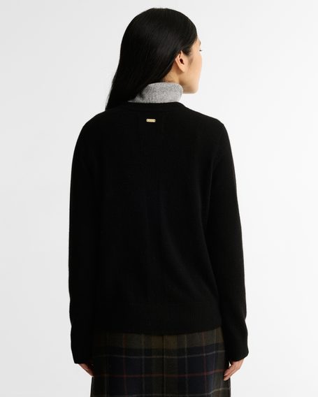 Barbour Penwood Cashmere Knitted Jumper — Black