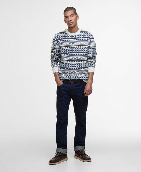 Barbour Easdale Fair Isle Sweater — White