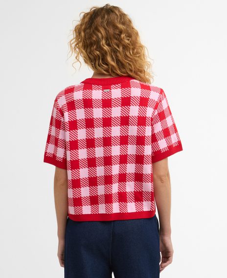 Barbour Esther Gingham Crew Neck Jumper