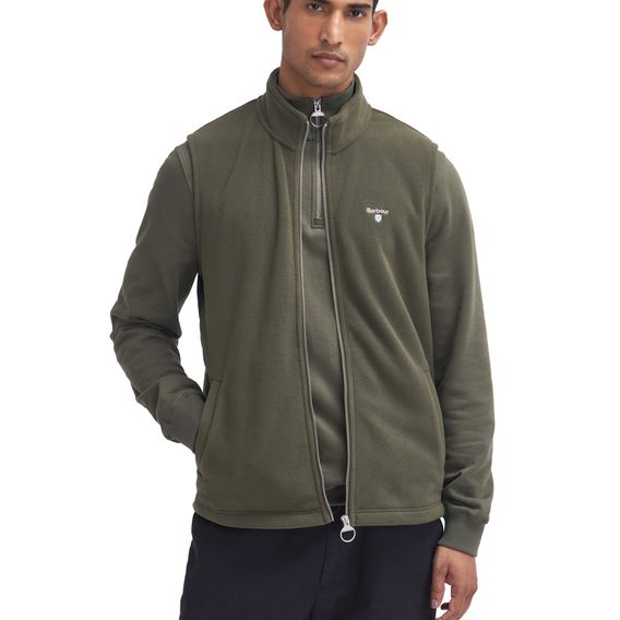Barbour Essentials Fleece Gilet — Mid Olive