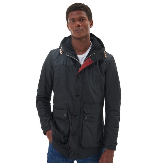 Barbour Game Parka Wax — Black